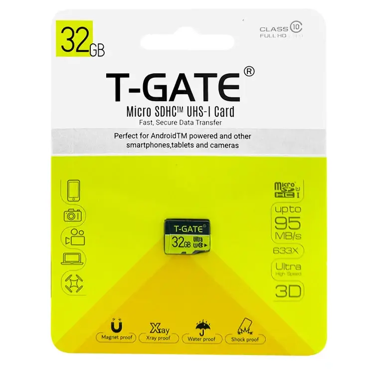 رم میکرو 32 گیگ T-GATE مدل U1 95MB/s 633X